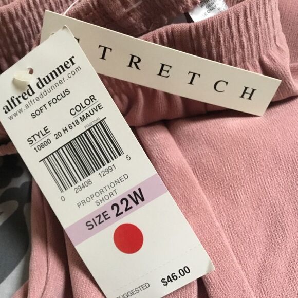 NWT Alfred Dunner Soft Pink Slacks Size 22W - Picture 2 of 10